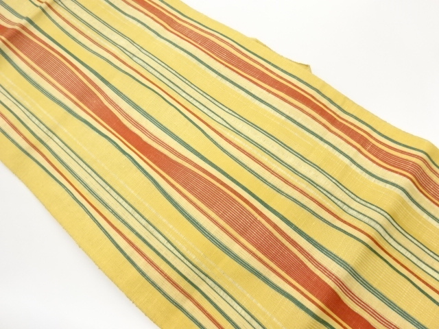 JAPANESE NAGOYA OBI FOR SUMMER / TSUMUGI / WOVEN STRIPE